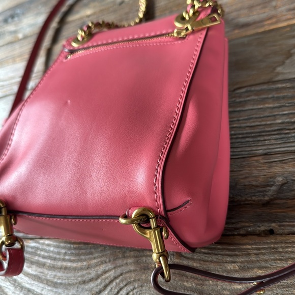 Coach Parker convertible backpack adjustable straps Orchid Pink leather EUC - Picture 12 of 16